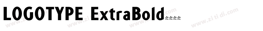 LOGOTYPE ExtraBold字体转换